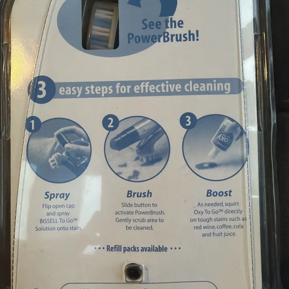 Bissell To Go Grab N' Go Cleaner Oxy To Go Portable Home Auto VTG PowerBrush